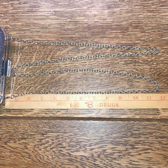 RSVP silver evening clutch or shoulder bag, hard case, see pics for size $20 - Picture 7 of 7